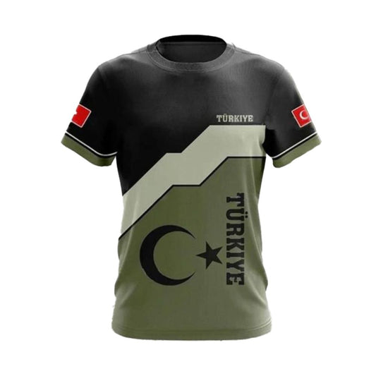 Türkischer Flagge 3D T-Shirt: Camouflage-Druck | EM2024 Streetwear