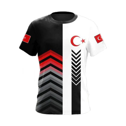 Türkischer Flagge 3D T-Shirt: Camouflage-Druck | EM2024 Streetwear1