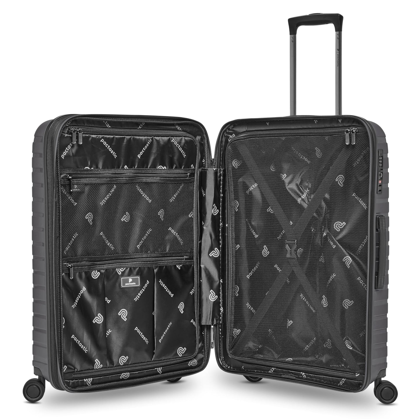 PACTASTIC Hartschalen Reisekoffer-Set (3-teilig) mit Dehnfalte & TSA-Schloss