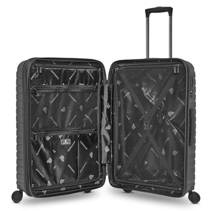 PACTASTIC Hartschalen Reisekoffer-Set (3-teilig) mit Dehnfalte & TSA-Schloss