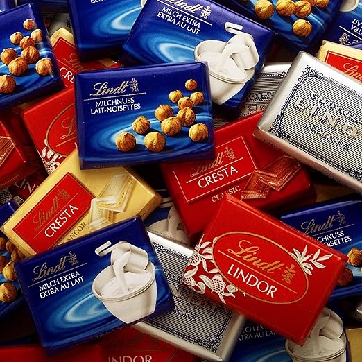 Lindt Swiss Premium Minis Napolitains (1kg) | Vollmilchschokoladen Mini Tafeln 1