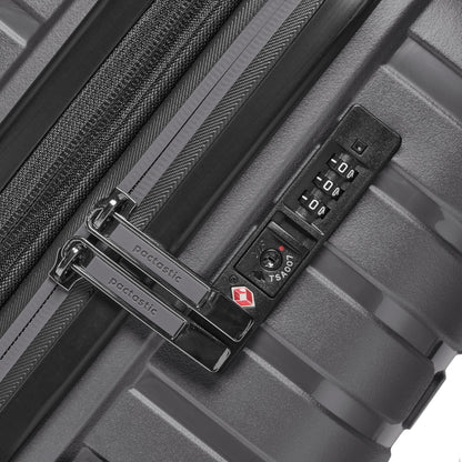 PACTASTIC Hartschalen Reisekoffer-Set (3-teilig) mit Dehnfalte & TSA-Schloss