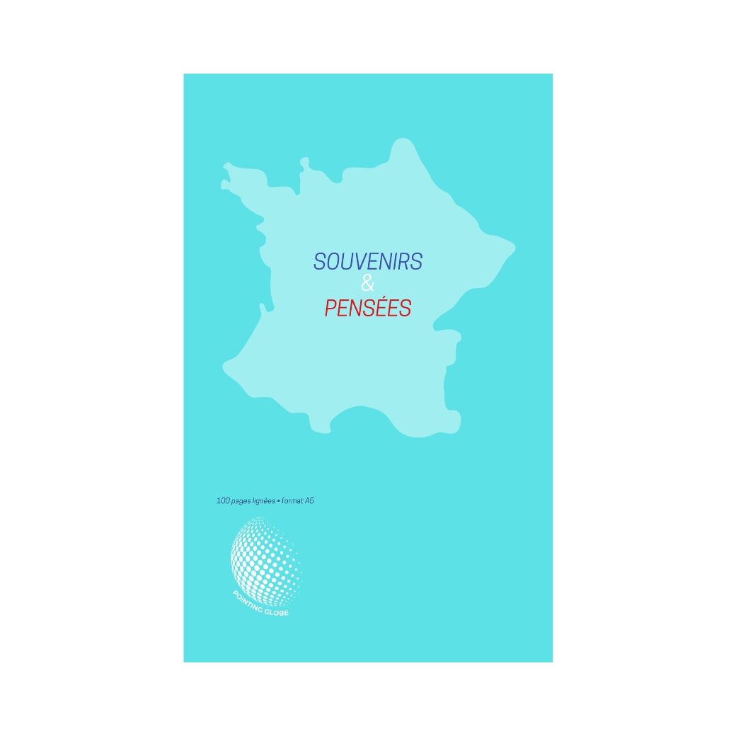 Carnet de notes voyage FRANCE: Souvenirs & Pensées: 100 pages lignées au format A5