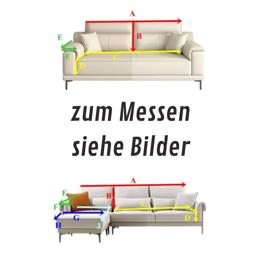 Rutschfester Sofabezug aus Plüsch für 1/2/3/4 Sitzer & L-Form-Sofas | Weich und Pflegeleicht