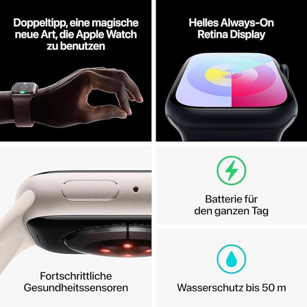 Apple Watch Series 9 | Smartwatch mit Always-On Retina Display3