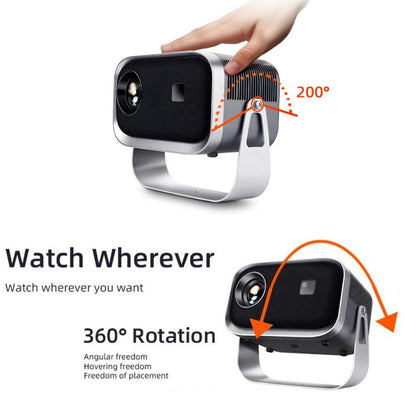 AUN A003 WiFi Mini-Projektor | Tragbar, Bluetooth Ausgabe, 360° Drehbar 2