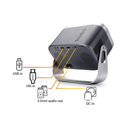 AUN A003 WiFi Mini-Projektor | Tragbar, Bluetooth Ausgabe, 360° Drehbar 5