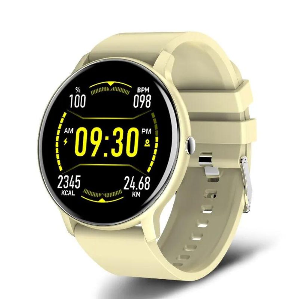 LIGE Smartwatch: Touchscreen-Display, IP67, Bluetooth für Android & iOS (Gelb)