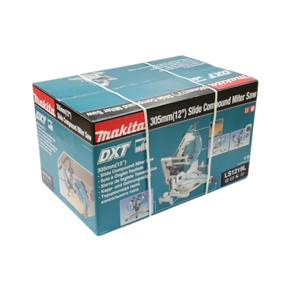 Makita Kapp- und Gehrungssäge (LS1219L) mit Laserführung & platzsparender Bauweise: 305mm