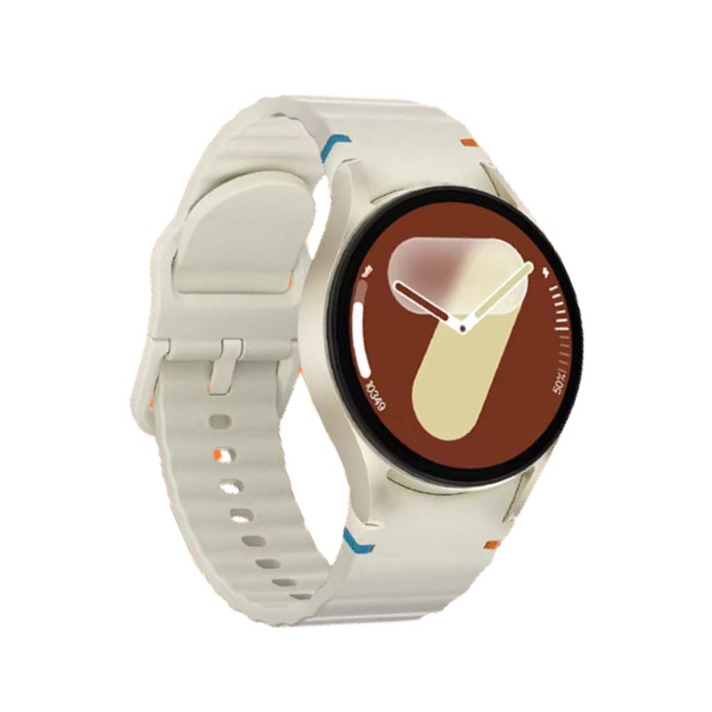 HD Watch 7 Mini: 40mm Smartwatch mit AMOLED Display, GPS, NFC, Bluetooth, Musik & Gesundheitsmonitor (Weiß-Silber)