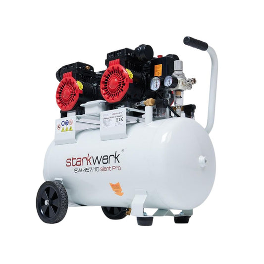 STARKWERK Druckluftkompressor (SW 457/10) inkl. Druckminderer und Wasserabscheider: 10 Bar, 50 Liter