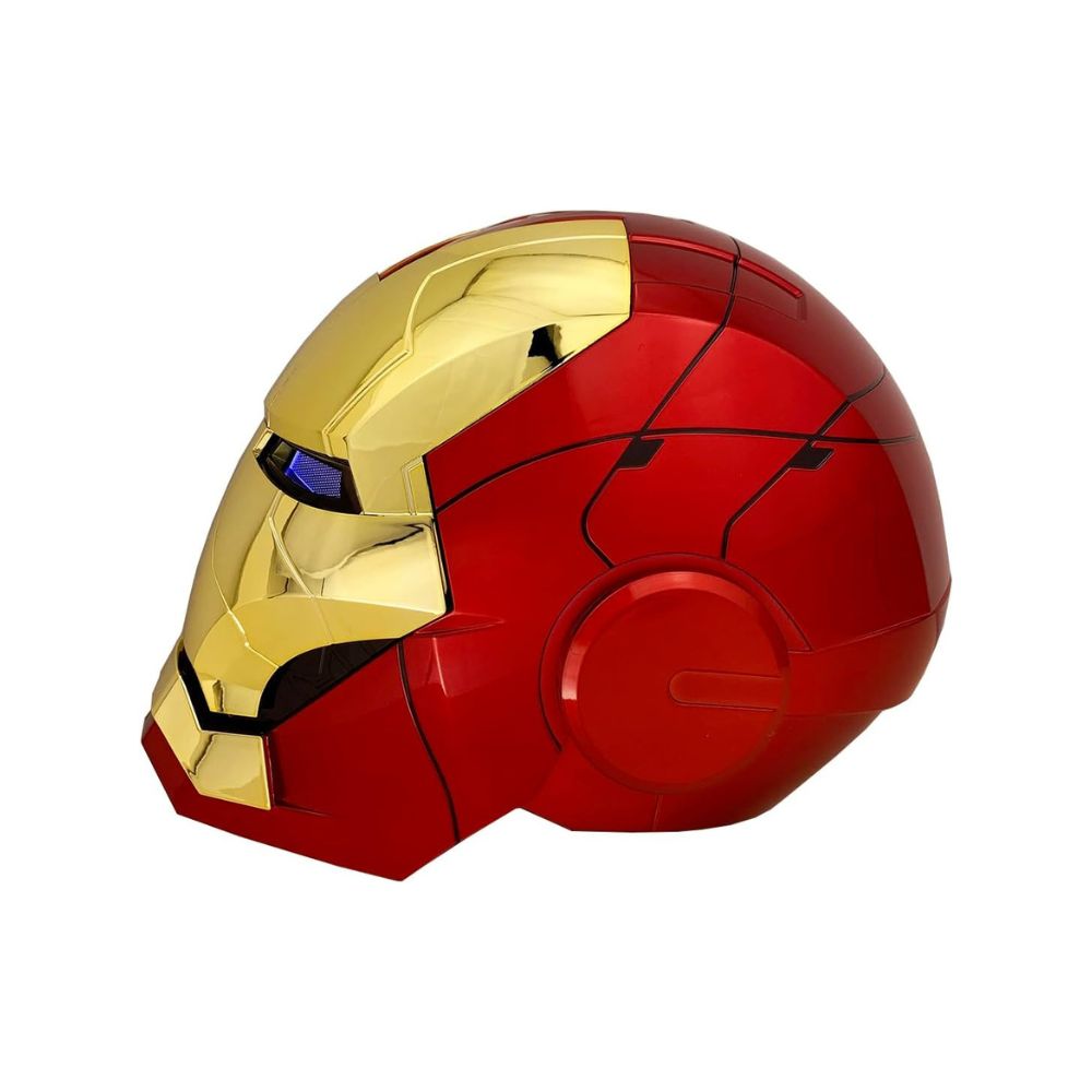 MK5 Iron Man Helm (1:1) | Sprachsteuerung, leuchtende Augen, elektrisches Cosplay (Gold-Rot)