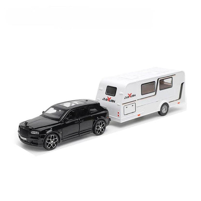 Rolls Royce (Cullinan) Modellauto mit Sound und Licht | Campingmodell (1/32) (Schwarz)