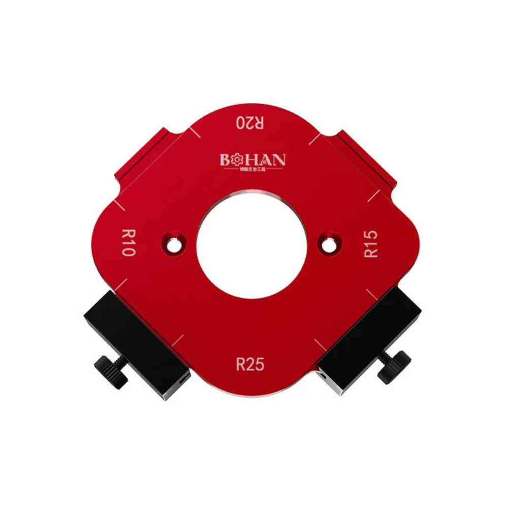 4-in-1 Frässchablone: R10-R50 Eckenradius | Winkel-Positionierungswerkzeug für Holzarbeiten 1