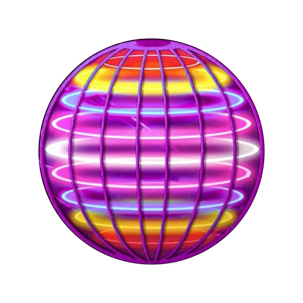 Fliegender Boomerang Ball Spinner 360° Hand-Drohne | LED Mini-UFO Spielzeug (Rosa)