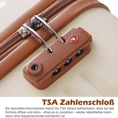 COOLIFE 5-teiliges Reisekofferset aus ABS-Hartschale | 4-Rollen Trolley mit TSA-Schloss 3