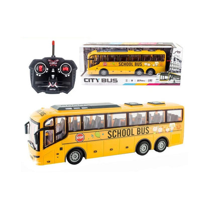 Electric Remote-Controlled Wireless Tour Bus (1:30) Model with Lights