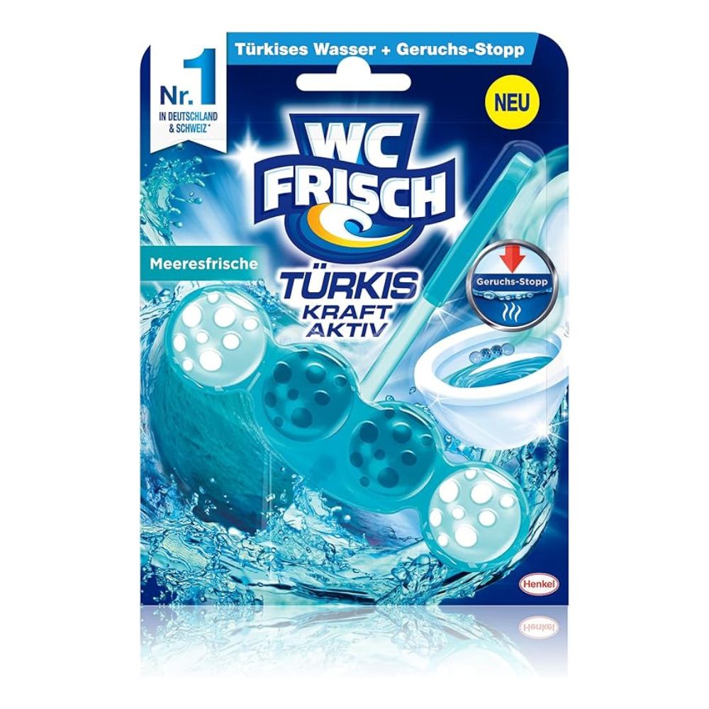 WC-Frisch Kraft Aktiv Türkisspüler Meeresfrische (10er Pack) | WC Duftreiniger 1