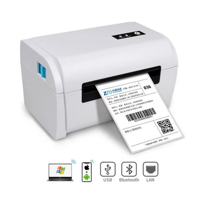 ZJ9200 Thermal Printer (4x6 inch) with Bluetooth-USB | Wireless Desktop, Shipping Label Barcode Printing 