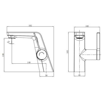 Moderne 2-Modi LED-Display Waschbeckenarmatur mit Temperaturanzeige | inkl. 60cm Schlauch 5