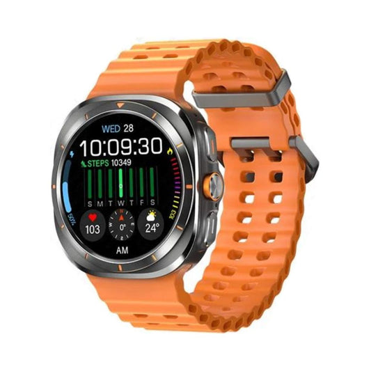 W7 Ultra GPS-Kompass AMOLED Smartwatch | Outdoor Sport, BT-Anruf, IP68 (Orange)