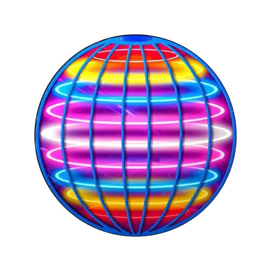 Fliegender Boomerang Ball Spinner 360° Hand-Drohne | LED Mini-UFO Spielzeug (Blau)