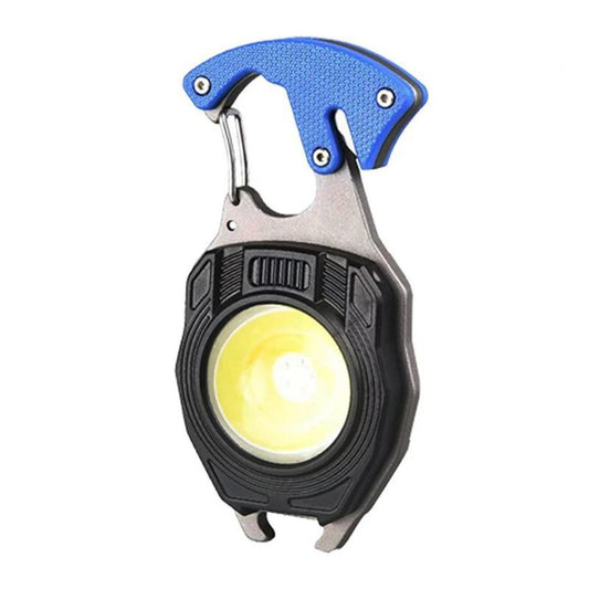 COB LED-Schlüsselbund Multitool All-In-One | Outdoor Taschenlampe Extended (Blau)