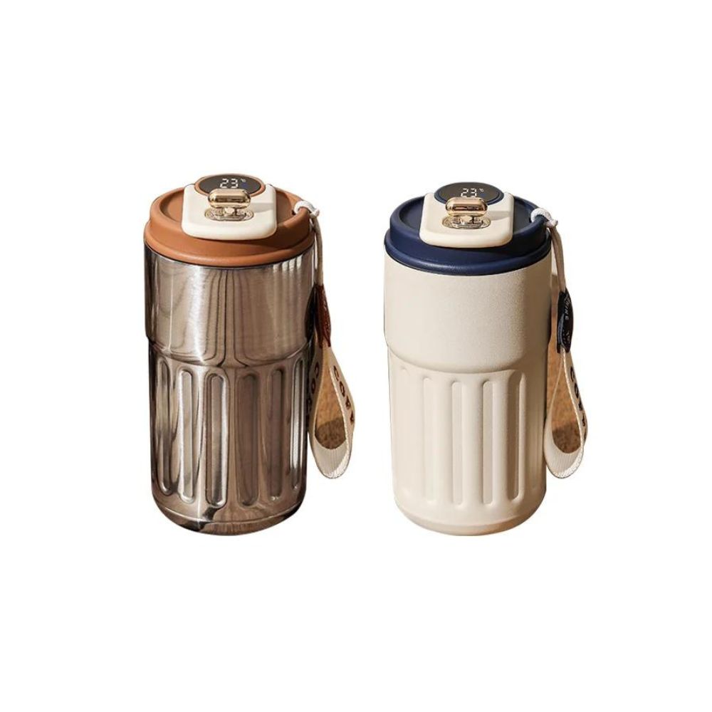 Intelligente Thermosflasche | Digitales LED-Temperatur-Kaffeetasse: Edelstahlbecher 9