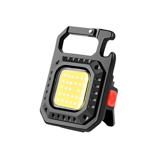COB-Schlüsselbund-LED Taschenlampe mit 1000 Lumen | 3 Lichtmodi und klappbarer Halterung: Wiederaufladbar