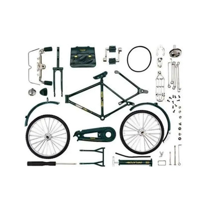 DIY Retro-Fahrradmodell Zusammenbauversion aus Metalllegierung: Minibike