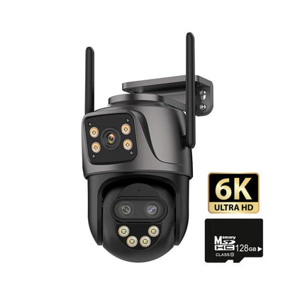 6K 9-Megapixel WiFi HD IP-Überwachungskamera mit 8x Zoom | Dual Screen, Auto-Tracking (mit 128 GB TF-Card)