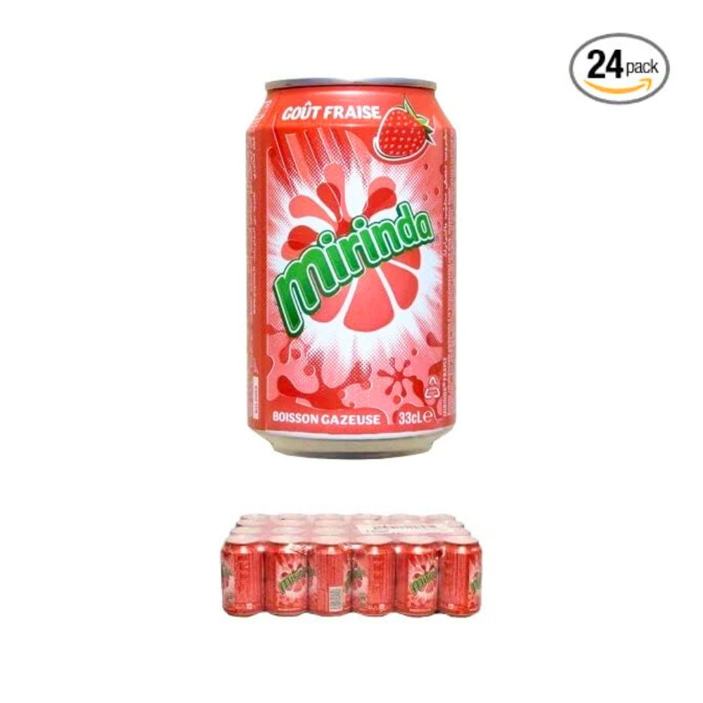 Mirinda Erdbeere | Erfrischungsgetränk in Dosen (24 x 330ml)