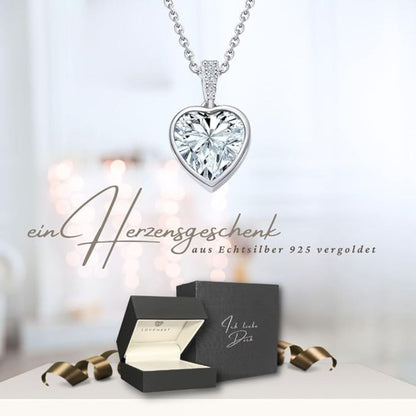 Herzkette Sterling Silber 925 | Halskette Damen (Ich Liebe Dich) Gravur 5