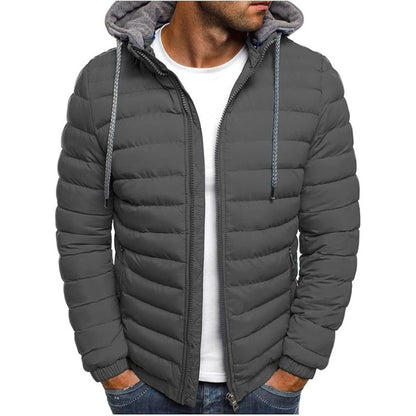 Herren Winter- Daunenjacke mit Kapuze | Outdoor Casual Steppjacke 2