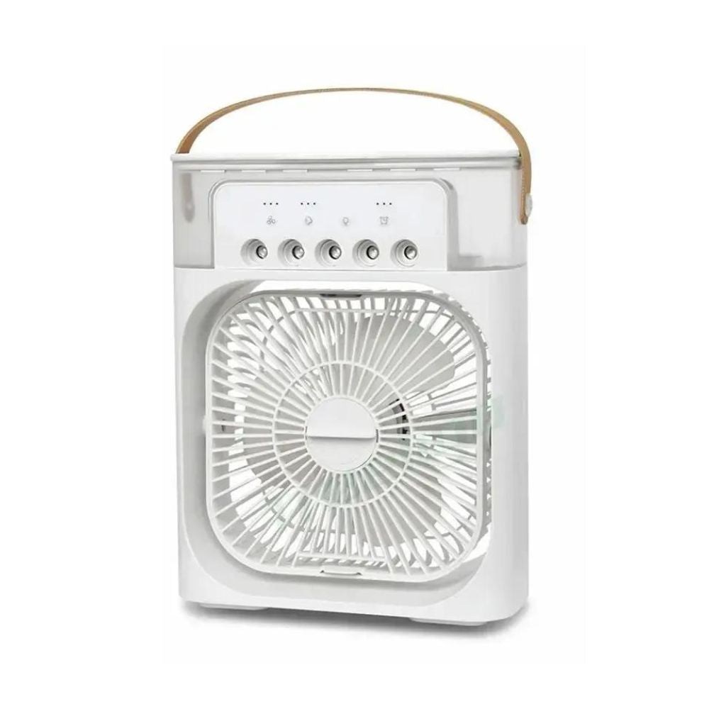 Tragbarer 3-in-1 Luftkühler: Klimaanlage, Nachtlicht, Aromatherapie und Luftbefeuchter (Weiß)