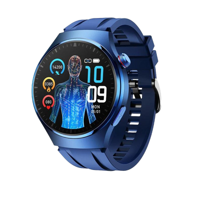 Smartwatch with ECG-PPG Laser Treatment | Body Temperature, Blood Sugar & Bluetooth Call