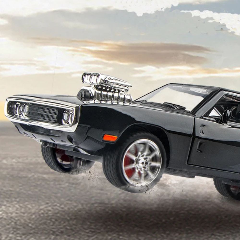 1970 Challenger Modellauto (1:24) aus 'Fast & Furious 7' mit Licht und Sound | Deko-Geschenk 1