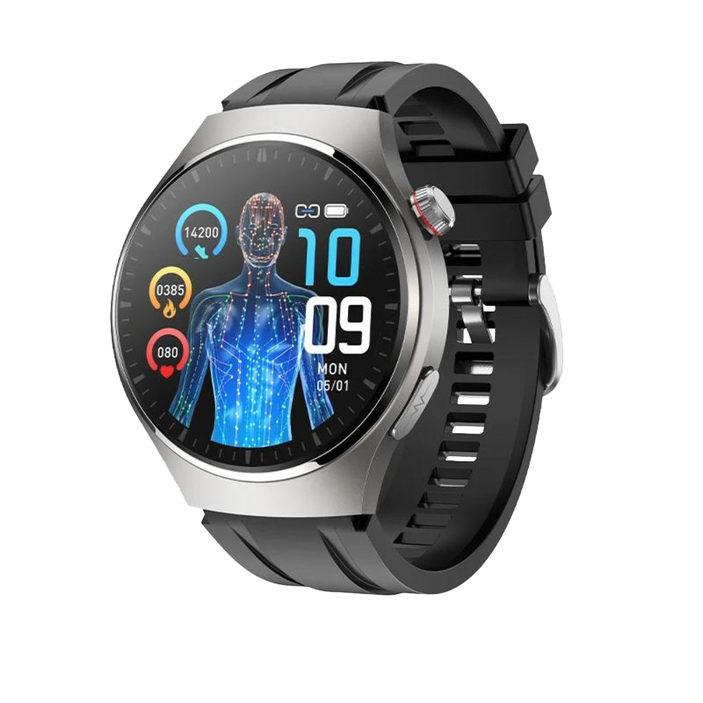Smartwatch mit EKG-PPG Laser-Behandlung | Körpertemperatur, Blutzucker & Bluetooth-Anruf4