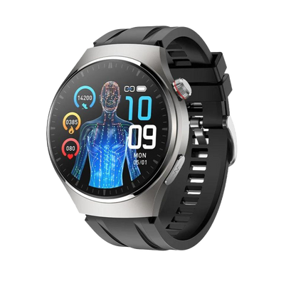 Smartwatch mit EKG-PPG Laser-Behandlung | Körpertemperatur, Blutzucker & Bluetooth-Anruf4
