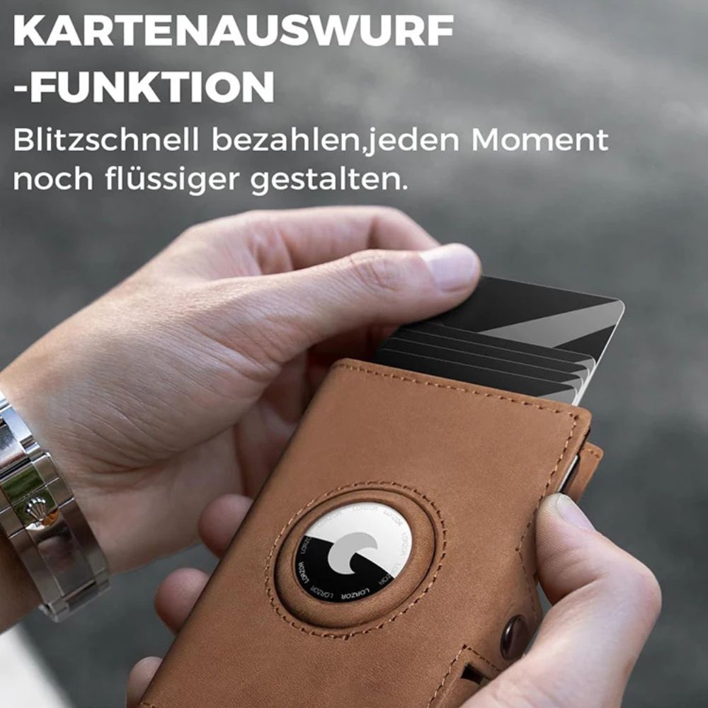 Herren Geldbörse aus echtem Leder | RFID Blocker, Airtag-kompatibel, 10 Karten-Slim Design mit Münzfach 2