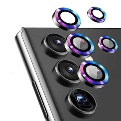 Samsung Galaxy S24/S23/S22 Ultra Kameraobjektivschutz | Metallringgehäuse mit gehärtetem Glasdeckel (Multicolor)
