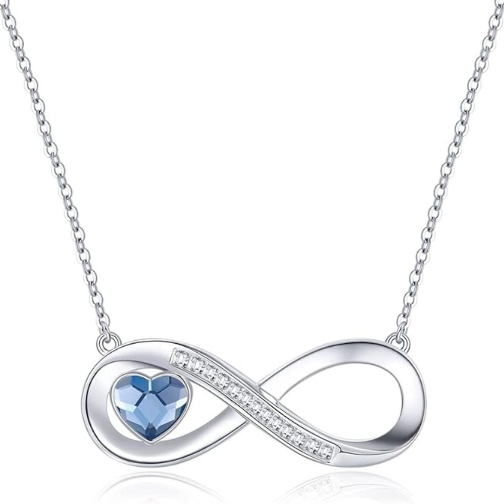 INFINITY Herz Damen-Halskette | 925 Sterling Silber mit Zirkonia