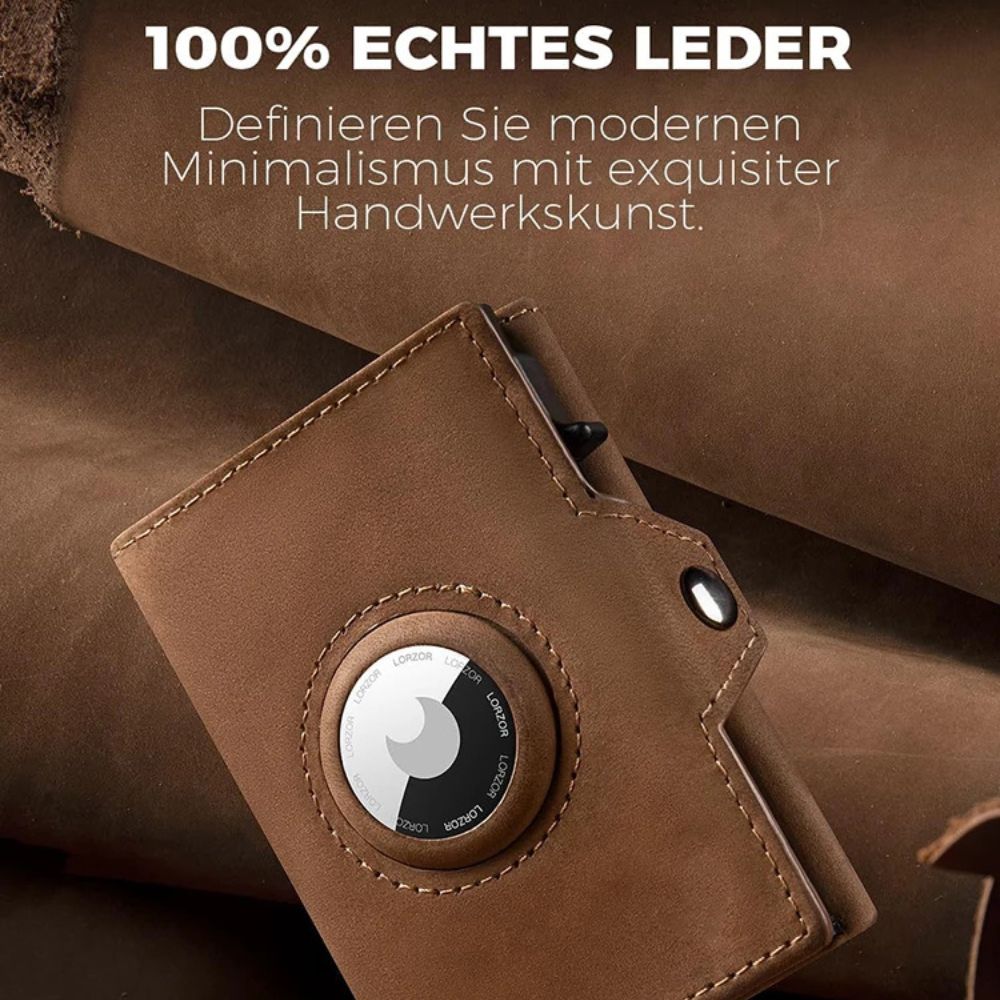 Herren Geldbörse aus echtem Leder | RFID Blocker, Airtag-kompatibel, 10 Karten-Slim Design mit Münzfach 1