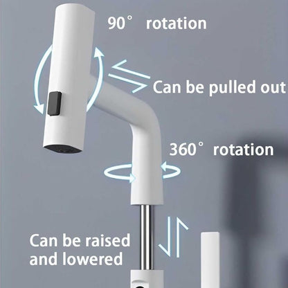 LED-Digitalanzeige Wasserfall Küchenarmatur: 3-in-1 Schwenkbarer Auslauf | Höhenverstellbar - Warm & Kalt Schalter2
