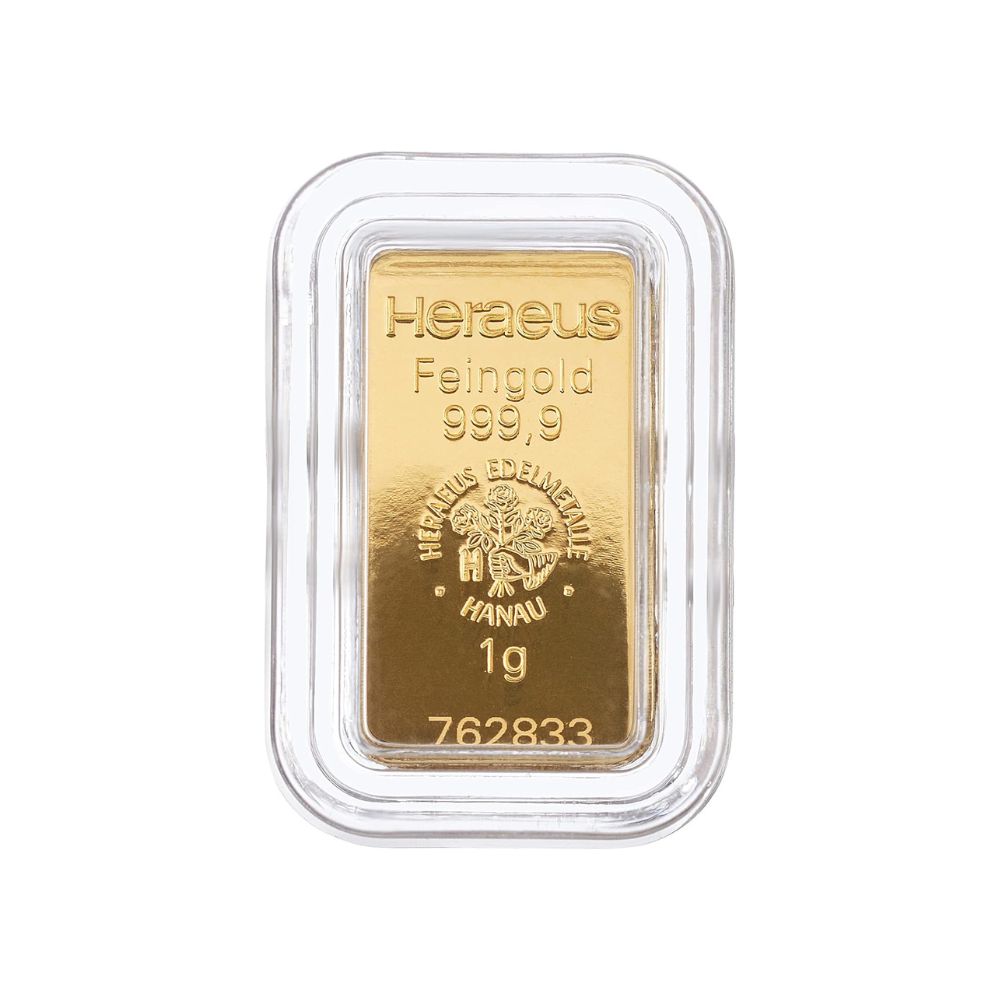 Goldbarren - Feingold 999.9 (1g) in hochwertiger Kapsel | Tolle Geschenkidee