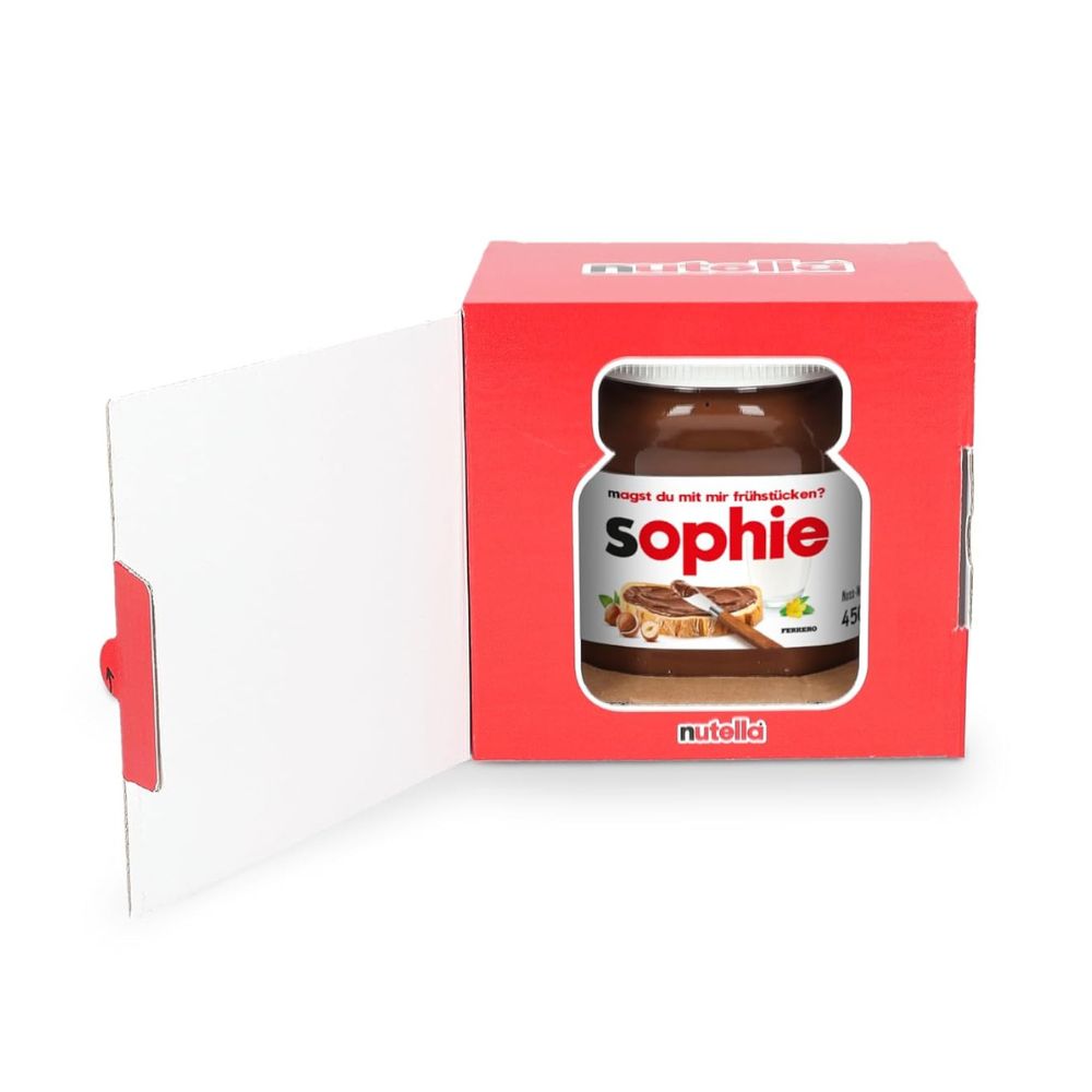 Personalisiertes nutella®-Glas mit Geschenkbox | Individuelles Geschenk mit Namen und Highlight