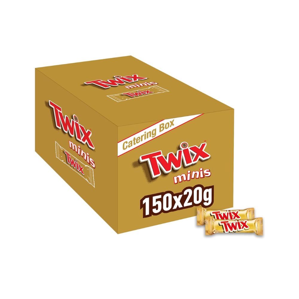 Twix Minis (3kg) Schokoriegel mit Karamell & Keks (150x 20g)