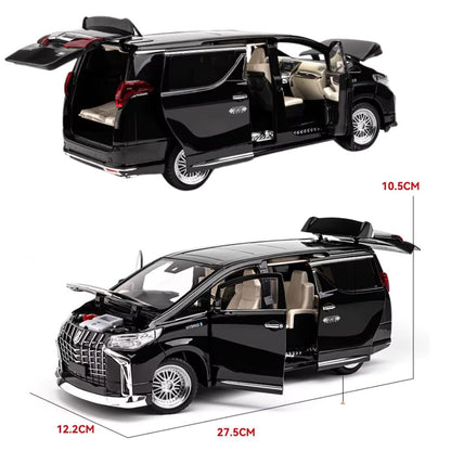 Toyota Alphard MPV Modellauto (1:18) mit automatisch öffnenden Hintertüren | Sound, Licht