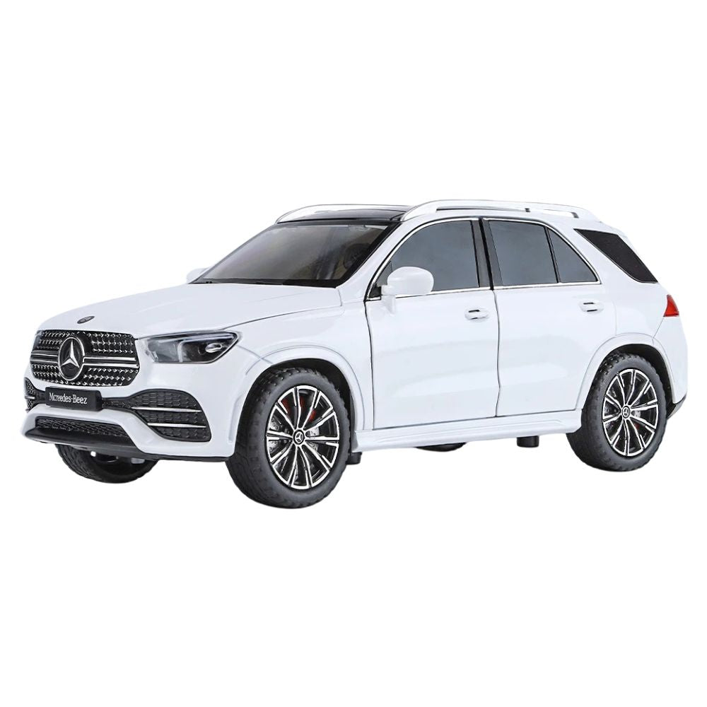 Mercedes Benz GLE350 SUV Modellauto (1:24): Metallguss, Licht & Sound, Sammlerstück (Weiß)