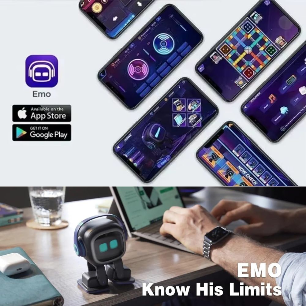 Emo Robot AI-Spielzeug: Intelligenter Sprachinteraktion, Gesichtserkennung und Desktop-Einsatz